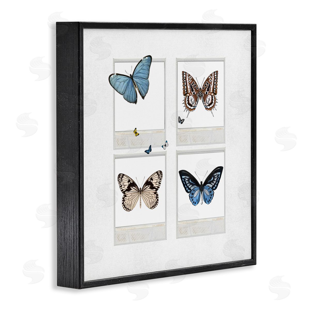 Karen Smith Butterflies Vintage Film Nature Black Framed Glicee Wall Art Print
