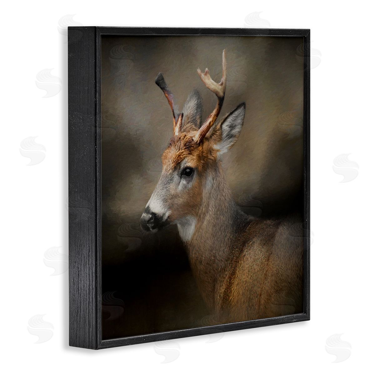 Kelley Parker Woodland Deer Nature Photography Black Framed Glicee Wall Art Print