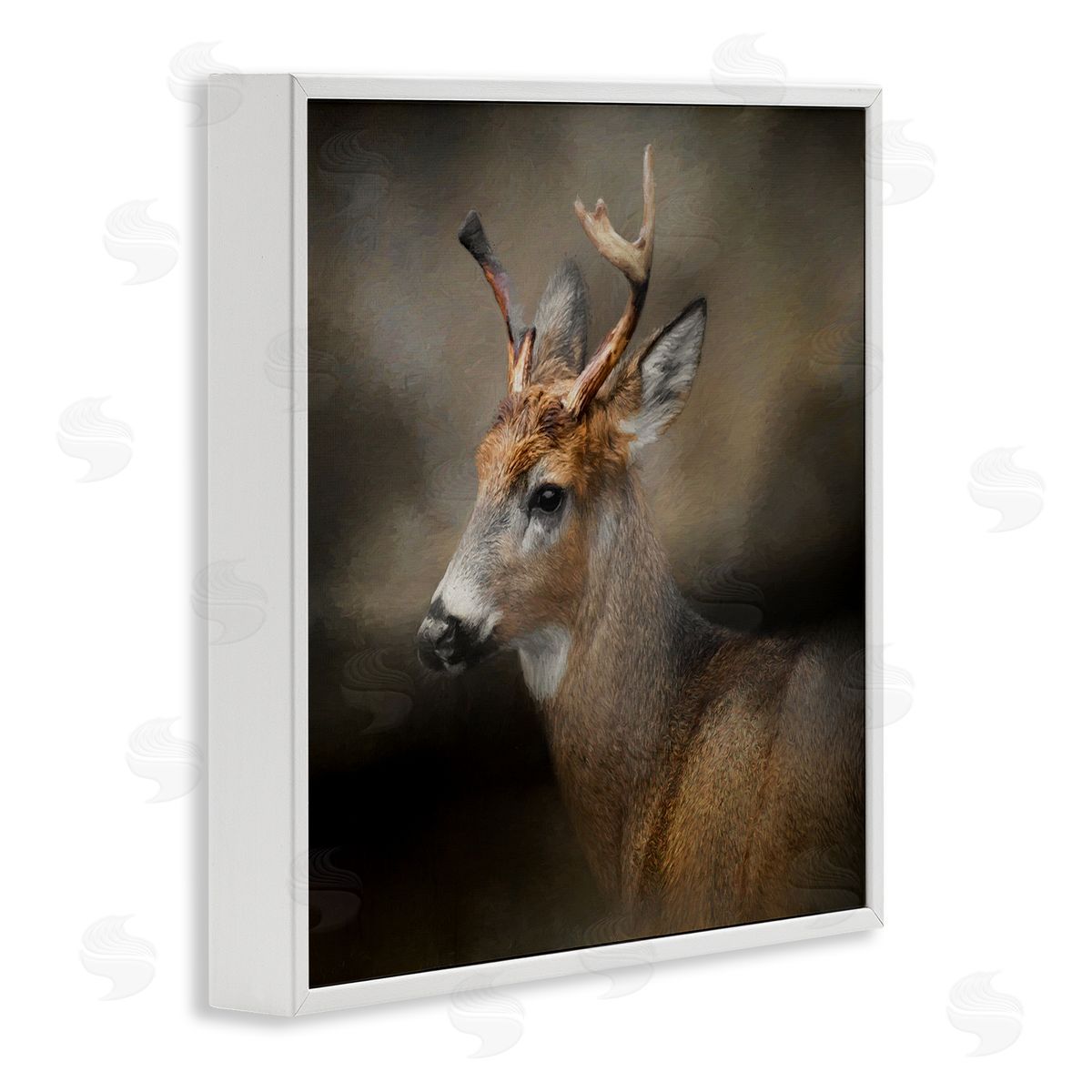 Kelley Parker Woodland Deer Nature Photography White Framed Glicee Wall Art Print