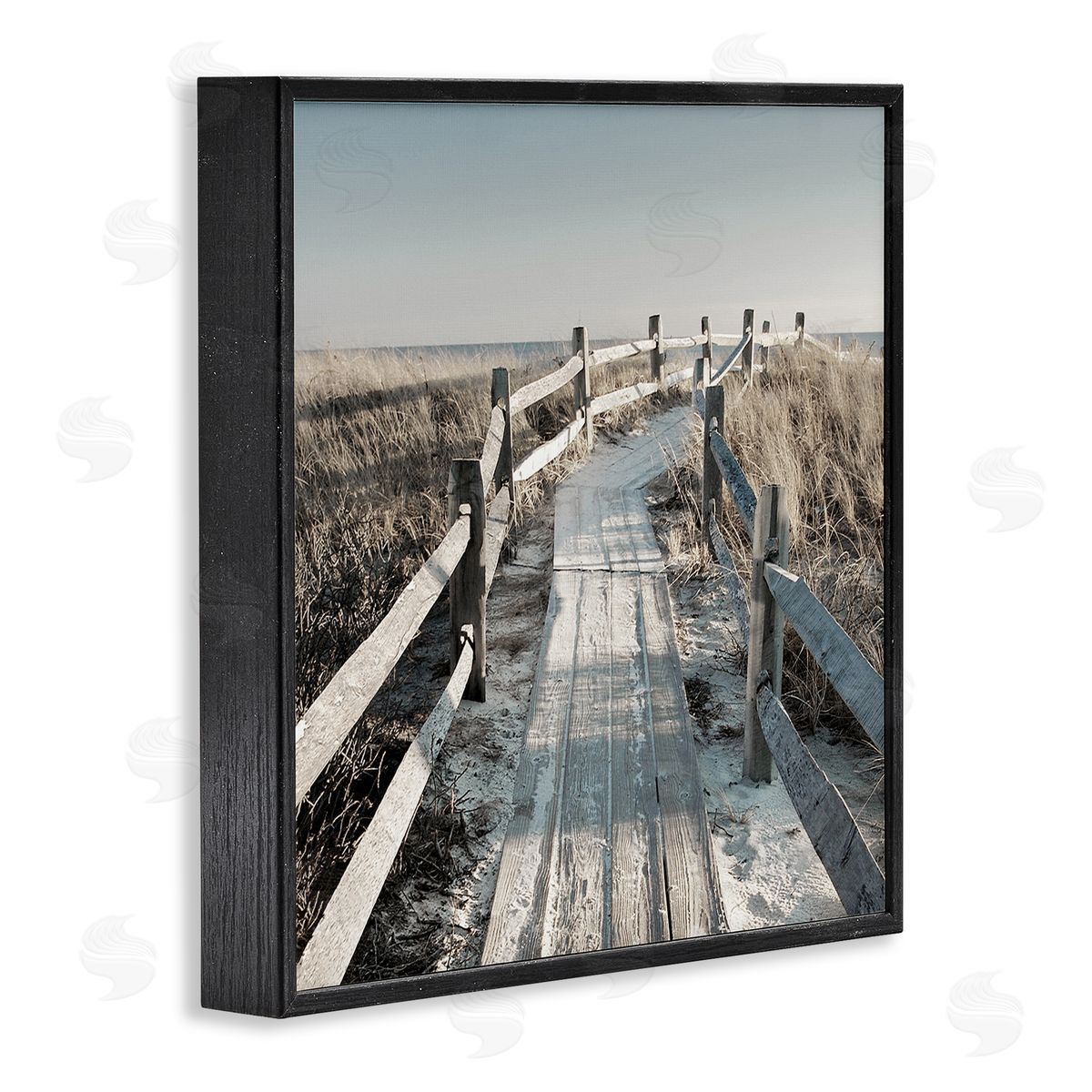 Danita Delimont Seaside Boardwalk Coastal Beach Black Framed Glicee Wall Art Print