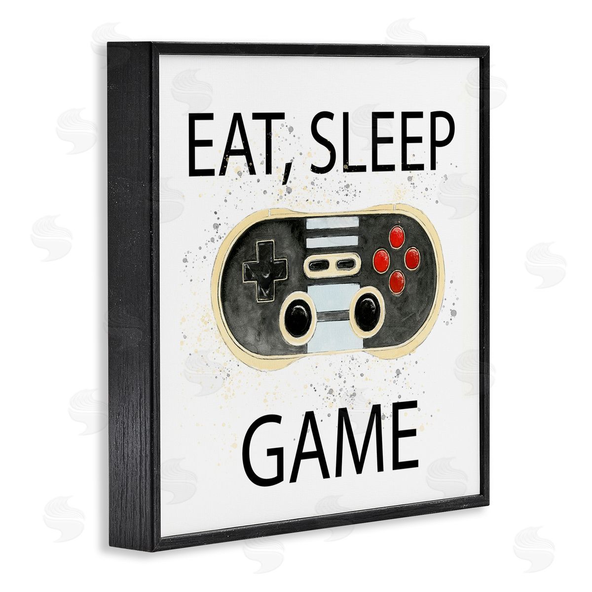 Annie Warren Eat Sleep Game Vintage Controller Black Framed Glicee Wall Art Print