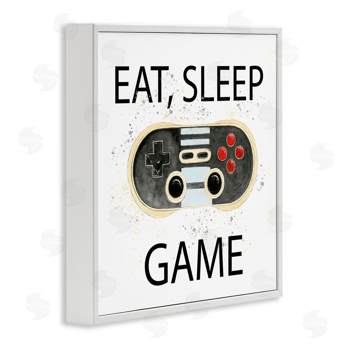Annie Warren Eat Sleep Game Vintage Controller White Framed Glicee Wall Art Print