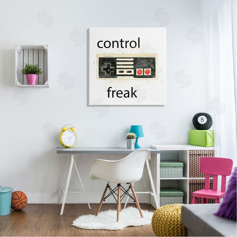 Annie Warren Control Freak Vintage Gamer Canvas Wall Art in Room