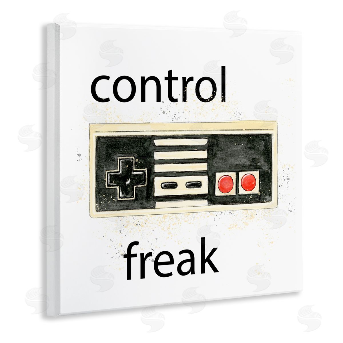 Annie Warren Control Freak Vintage Gamer Wooden Wall Plaque Art Print