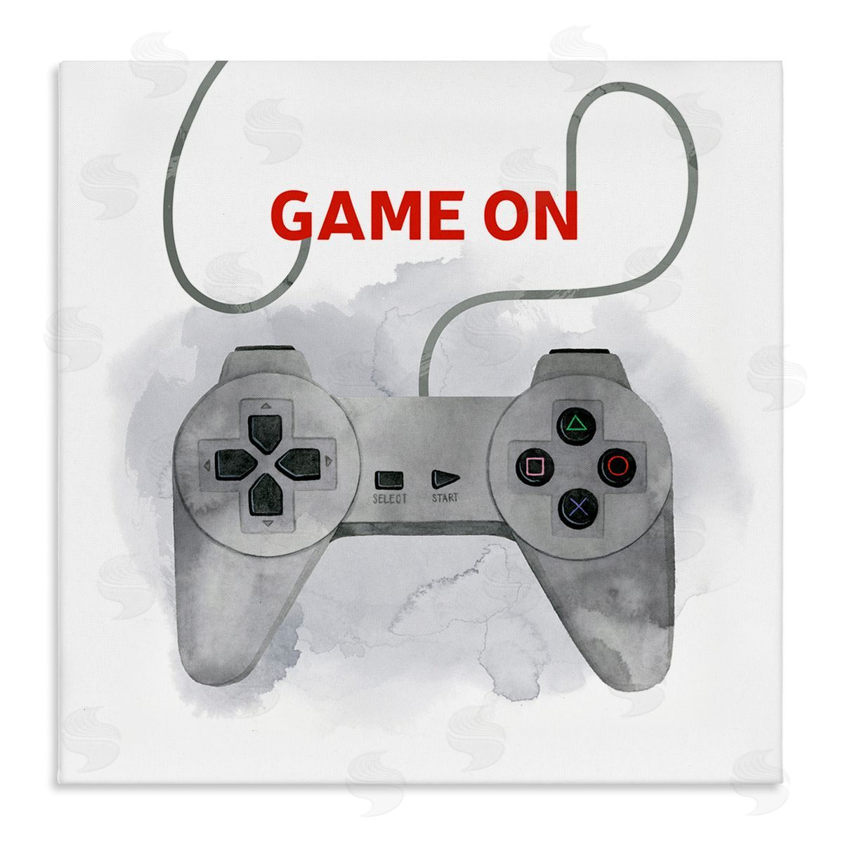 Grace Popp Game On Gamer Joystick Controller Stretched Canvas Wall Art Print