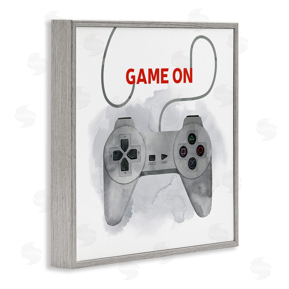 Grace Popp Game On Gamer Joystick Controller Gray Framed Glicee Wall Art Print