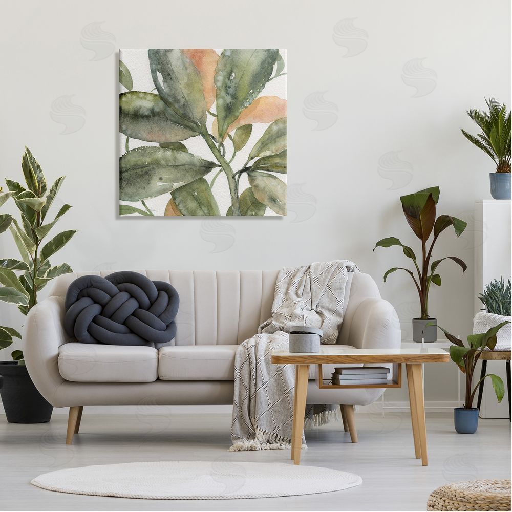 Carol Robinson Bird Of Paradise Plant Leaves Canvas Wall Art in Room