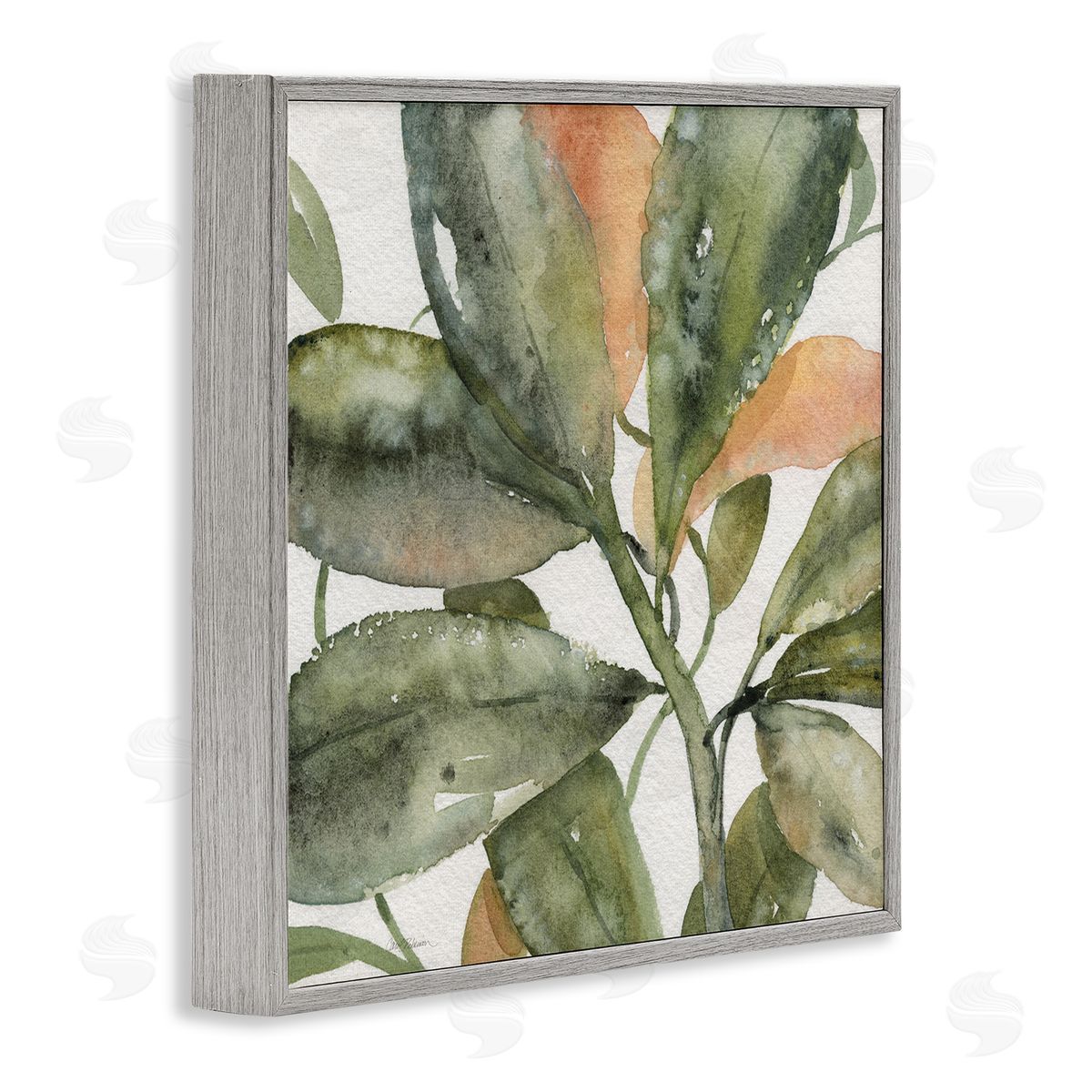 Carol Robinson Bird Of Paradise Plant Leaves Gray Framed Glicee Wall Art Print
