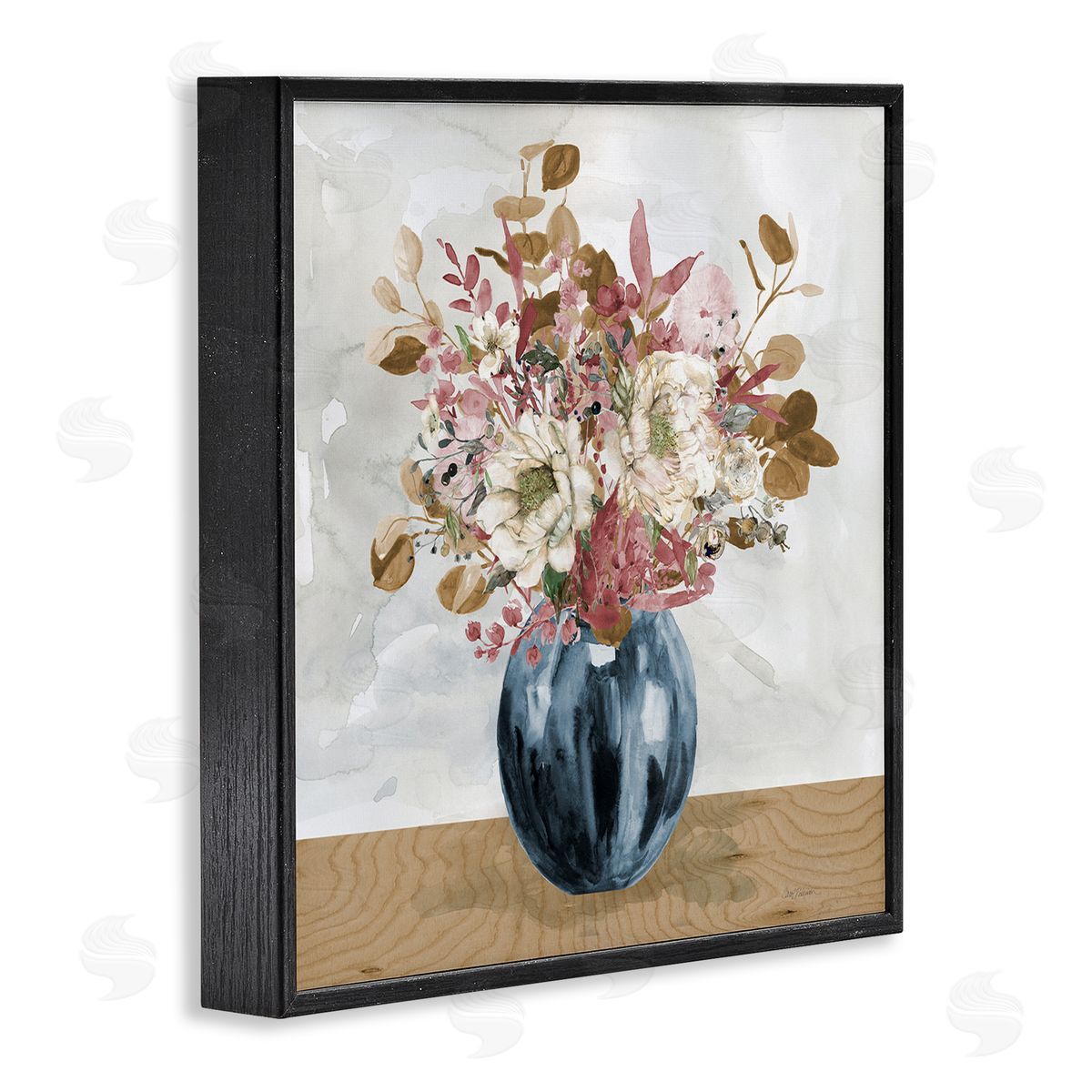 Carol Robinson Country Rustic Bouquet Still Life Black Framed Glicee Wall Art Print
