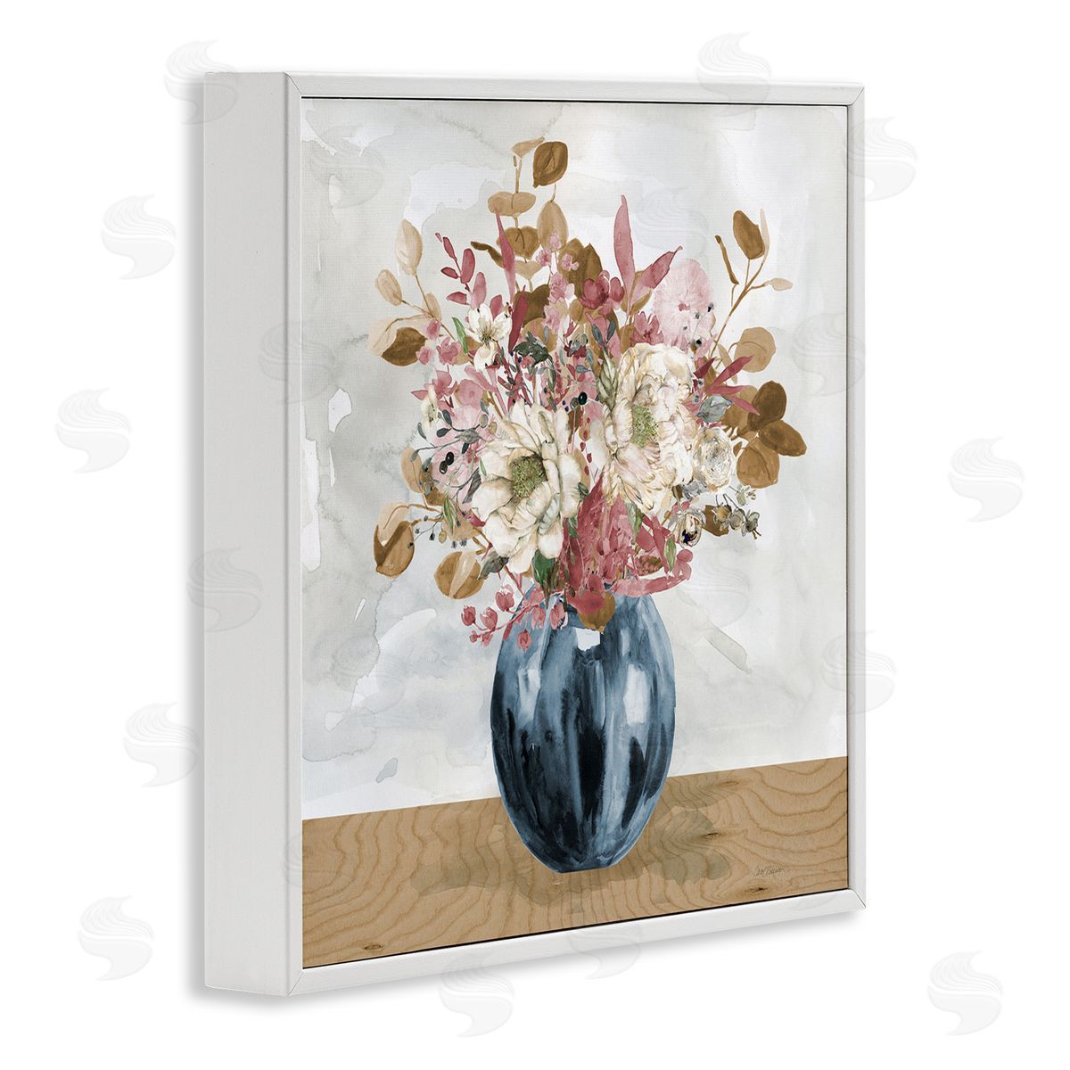 Carol Robinson Country Rustic Bouquet Still Life White Framed Glicee Wall Art Print