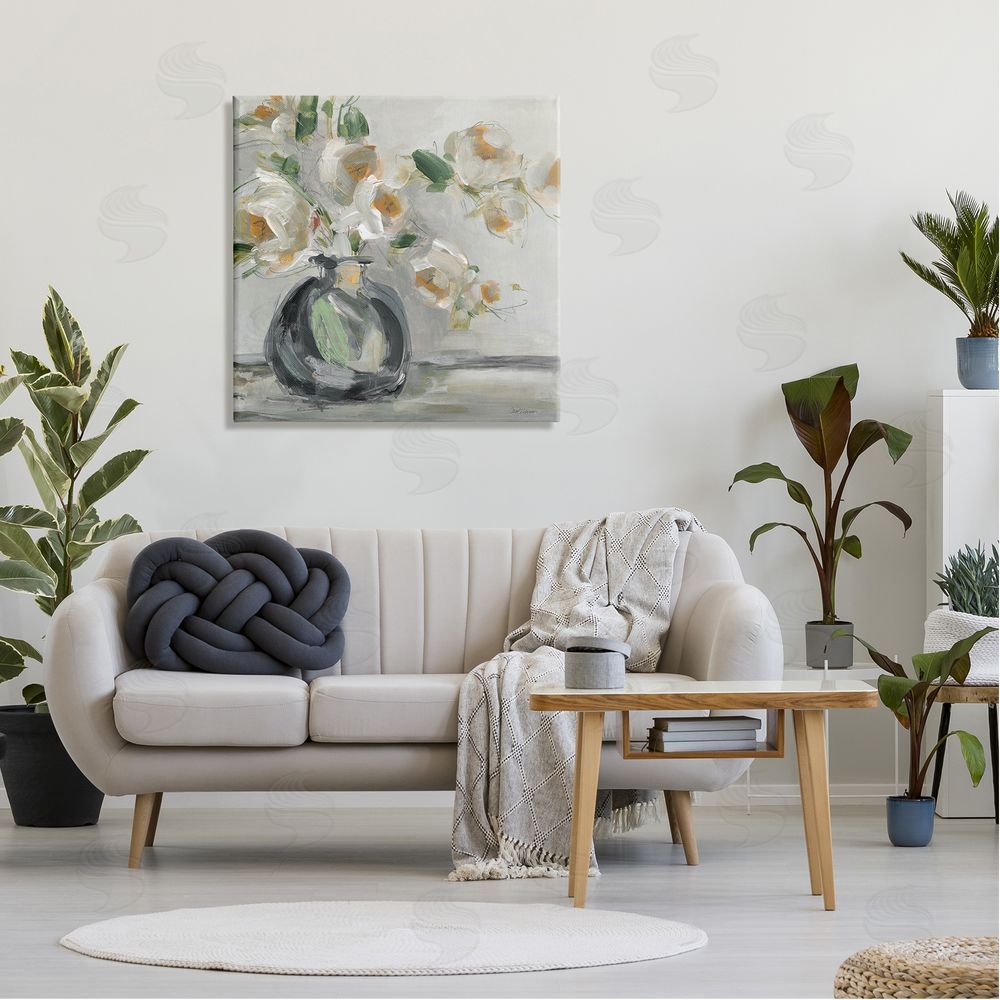 Carol Robinson Abstract Flower Blossom Vase Canvas Wall Art in Room