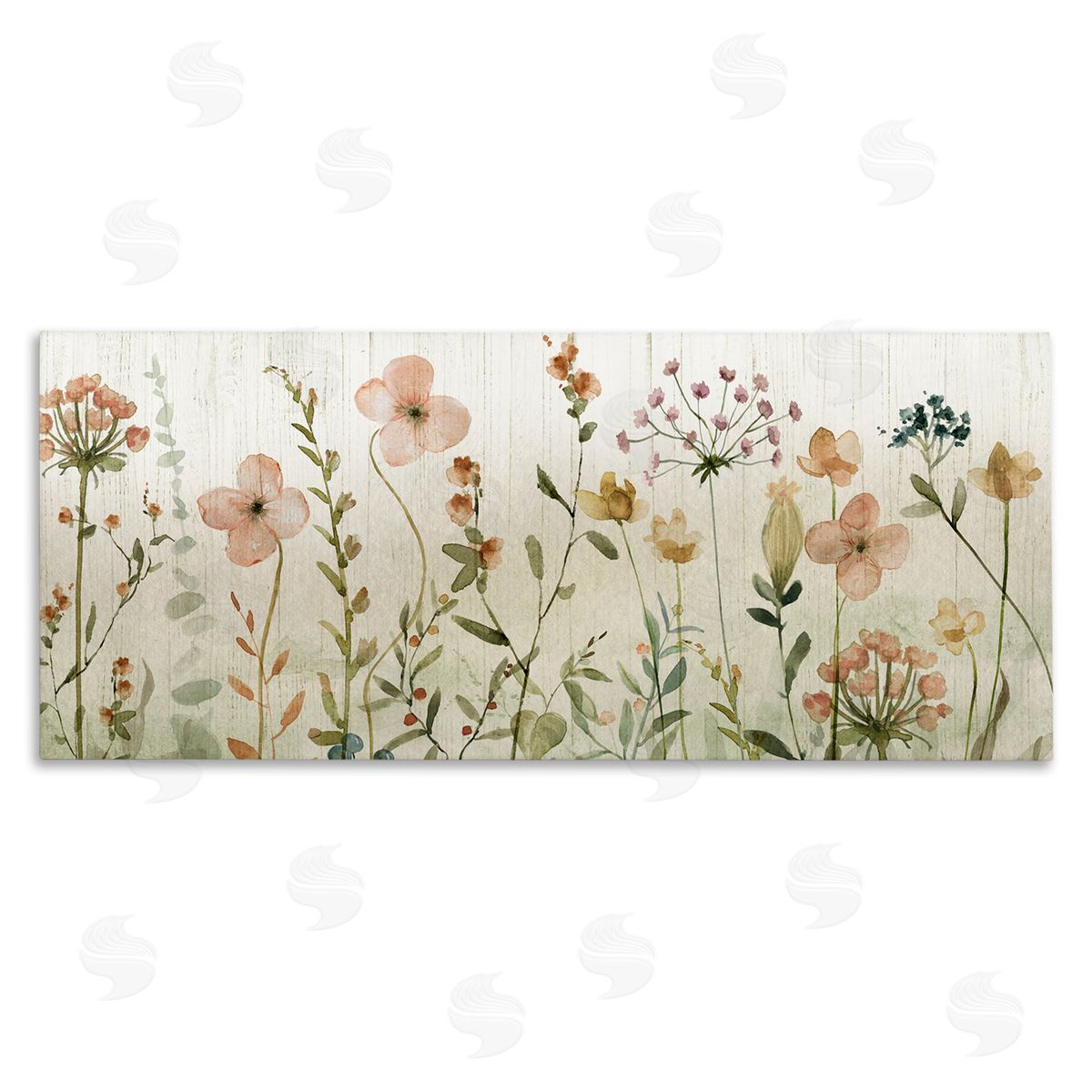 Livi Finn Cherry Blossom & Herb Sprigs Stretched Canvas Wall Art Print