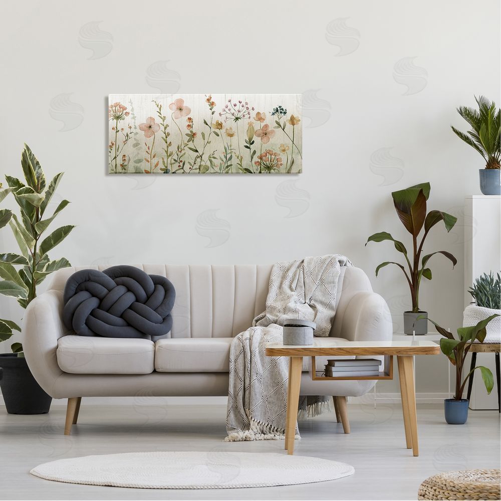 Livi Finn Cherry Blossom & Herb Sprigs Canvas Wall Art in Room