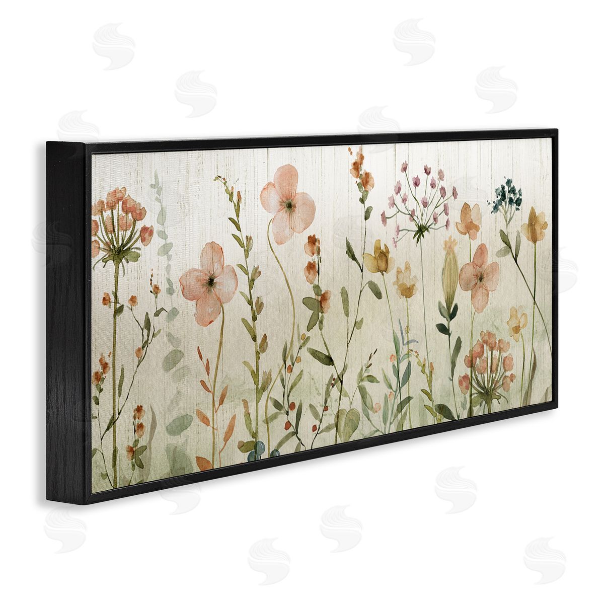 Livi Finn Cherry Blossom & Herb Sprigs Black Framed Glicee Wall Art Print
