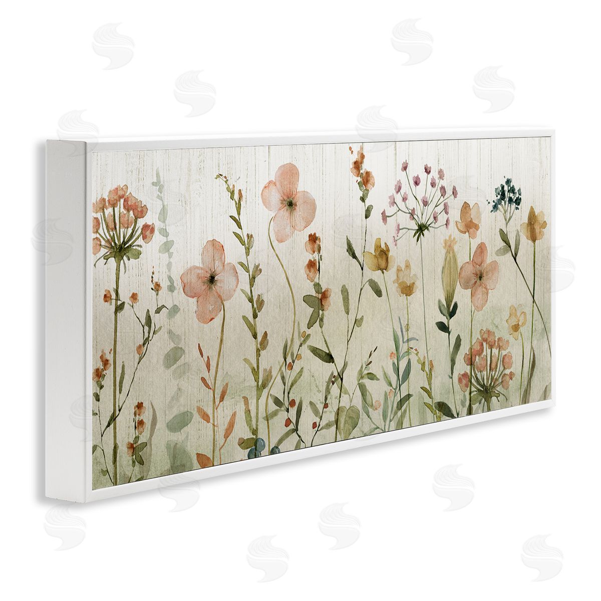 Livi Finn Cherry Blossom & Herb Sprigs White Framed Glicee Wall Art Print