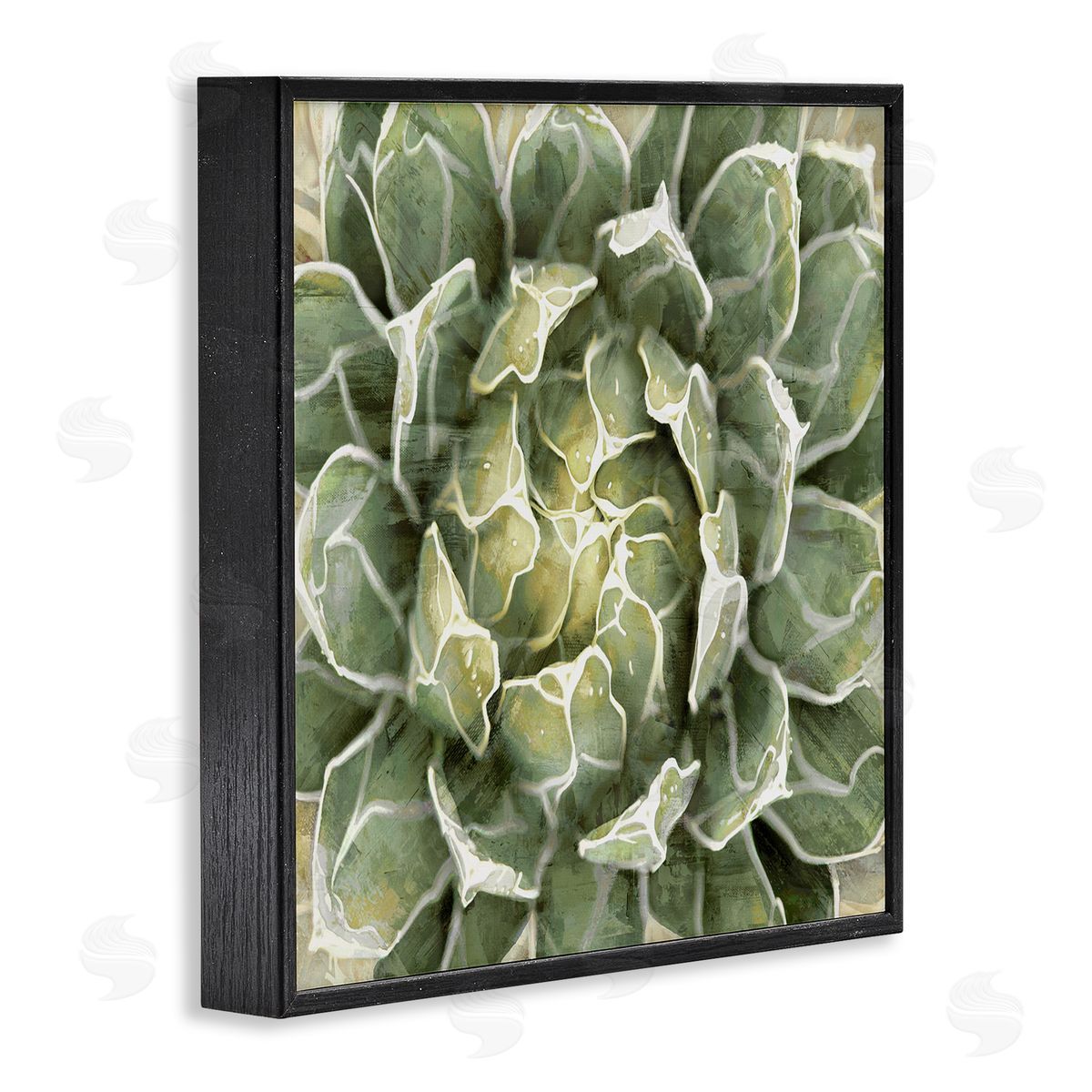 Lindsay Benson Green Botanical Plant Leaves Black Framed Glicee Wall Art Print