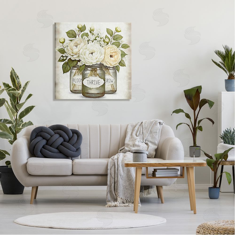 Ziwei Li Bloom Thrive Grow Country Flowers Canvas Wall Art in Room