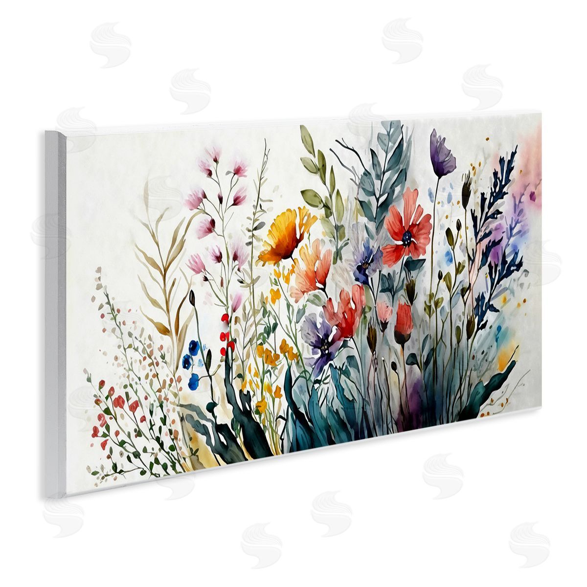 Bold Floral Hues Blooming Nature Wood Plaque Wall Art, Home Decor by Ziwei Li