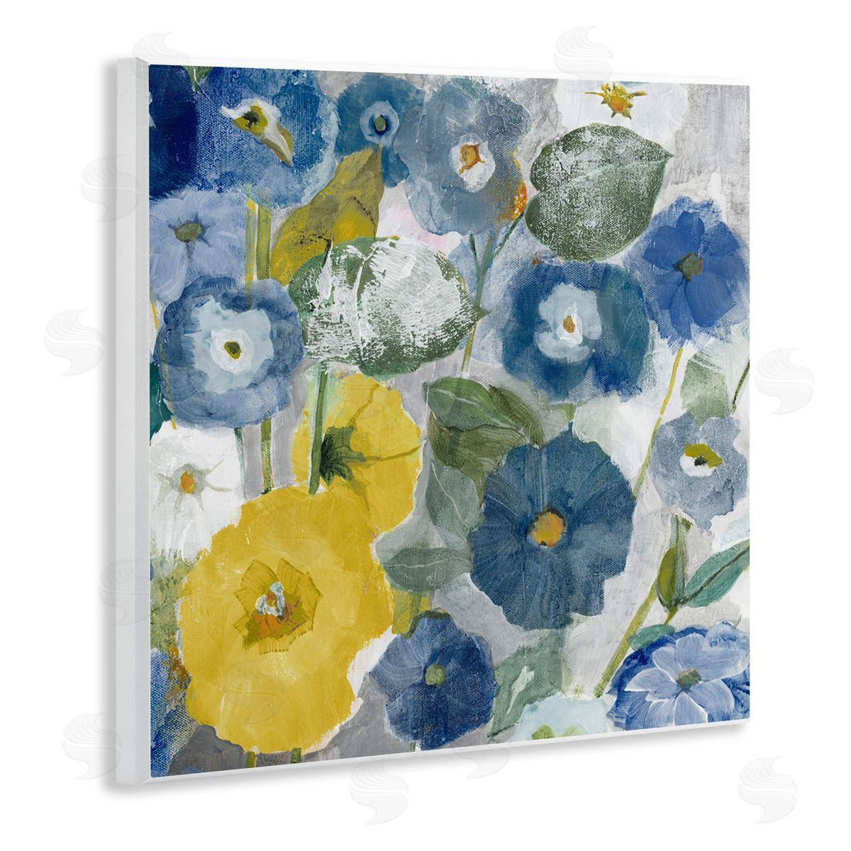 Jill Martin Abstract Poppy Flowers Pattern Wooden Wall Plaque Art Print