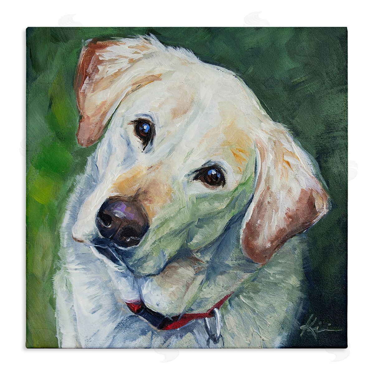 Lindsay Kivi Fine Art Labrador Dog Pet Portrait Stretched Canvas Wall Art Print
