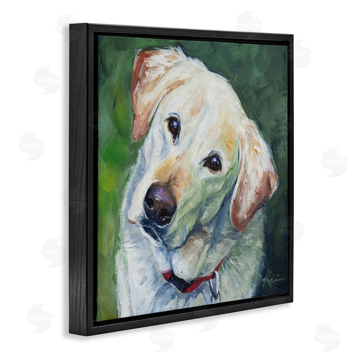 Lindsay Kivi Fine Art Labrador Dog Pet Portrait Black Floating Frame Canvas Wall Art Print