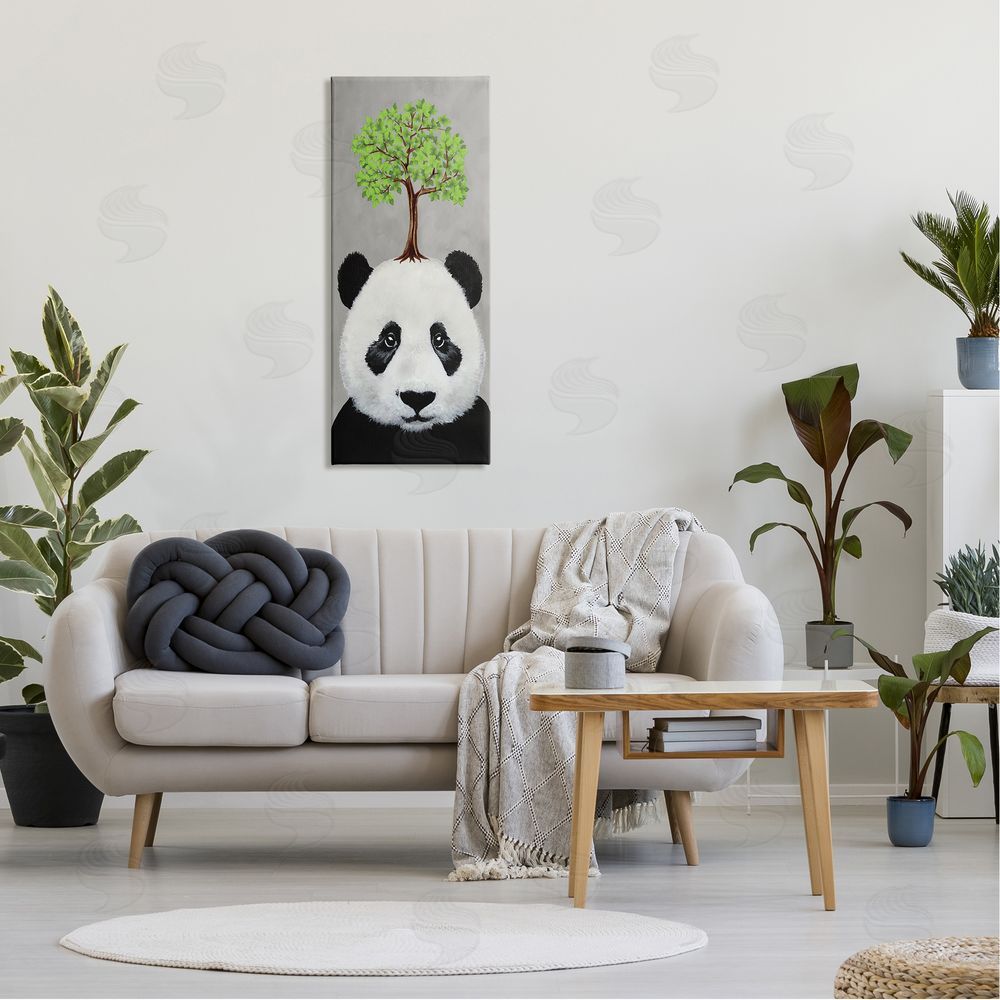 Coco de Paris Panda Bear & Tree Nature Portrait Canvas Wall Art in Room