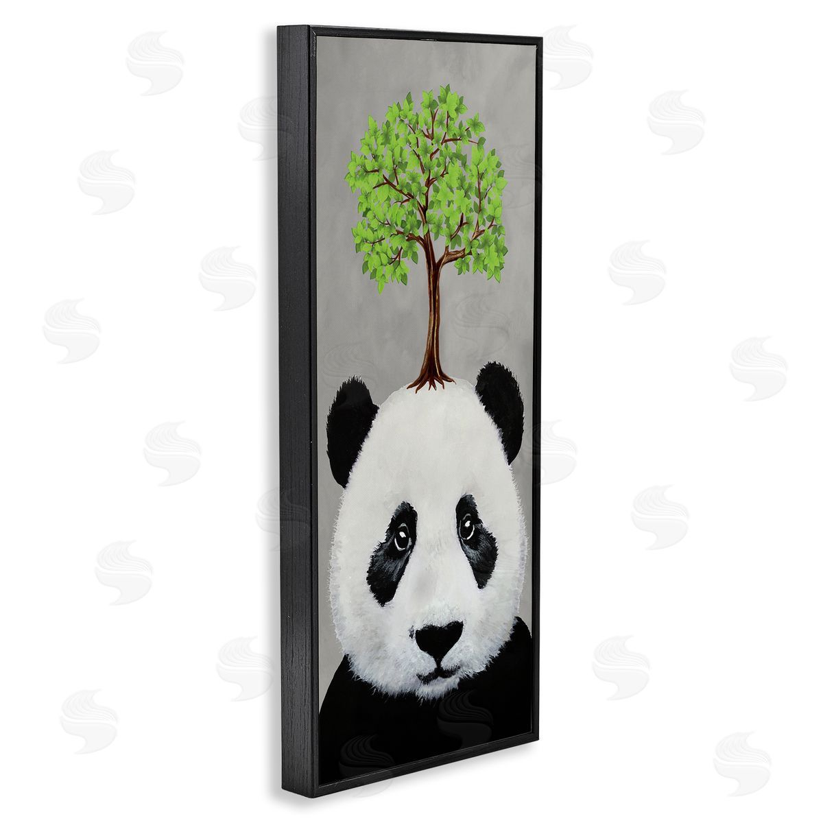 Coco de Paris Panda Bear & Tree Nature Portrait Black Framed Glicee Wall Art Print