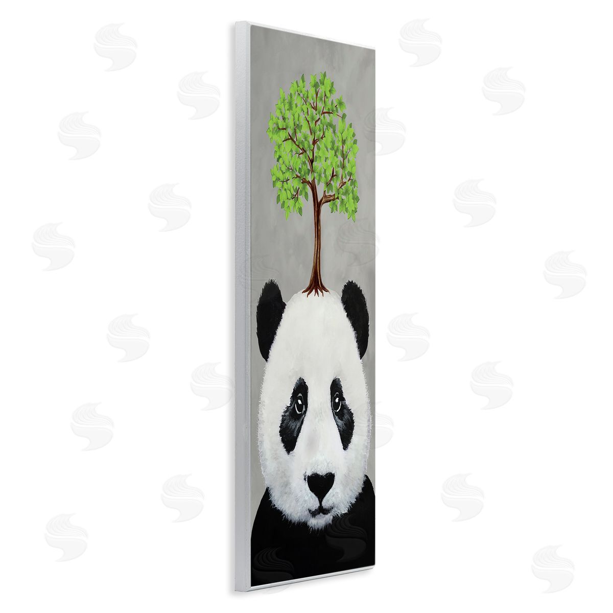 Coco de Paris Panda Bear & Tree Nature Portrait Wooden Wall Plaque Art Print
