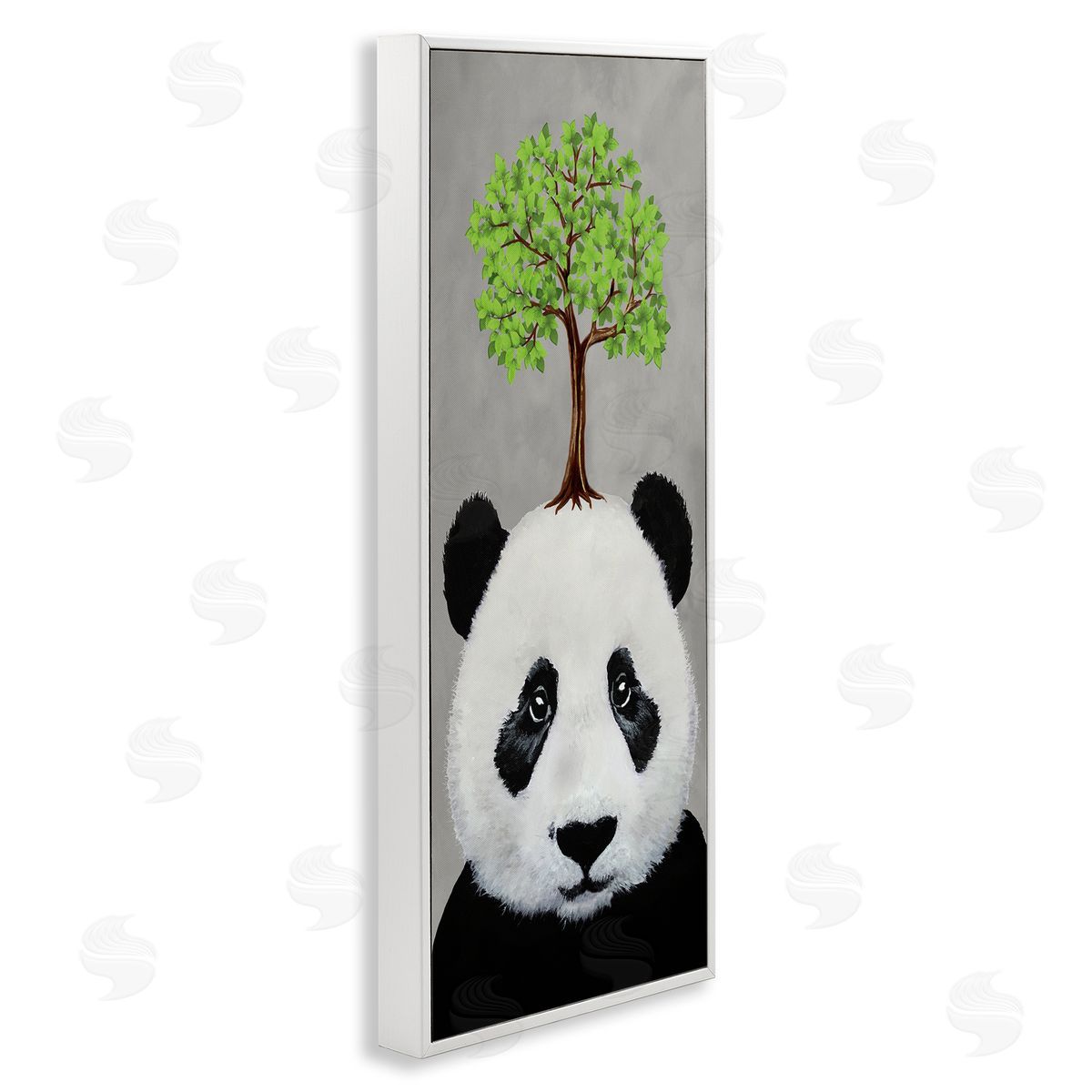 Coco de Paris Panda Bear & Tree Nature Portrait White Framed Glicee Wall Art Print