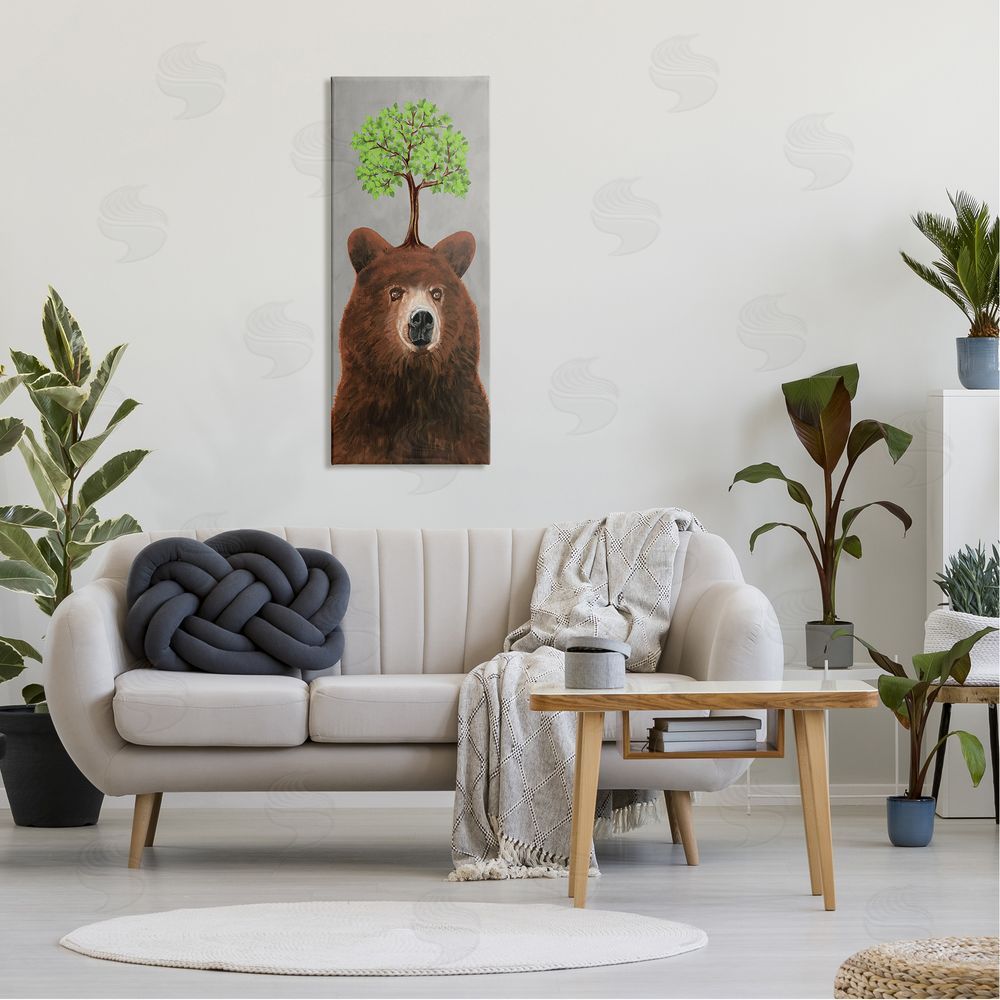 Coco de Paris Modern Bear Tree Growing Canvas Wall Art in Room