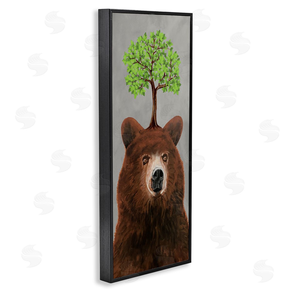 Coco de Paris Modern Bear Tree Growing Black Framed Glicee Wall Art Print