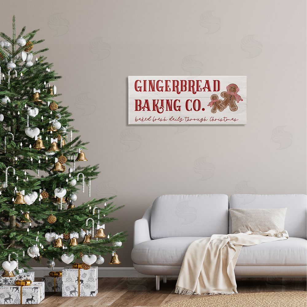 Natalie Carpentieri Gingerbread Baking Co Holiday Canvas Wall Art in Room