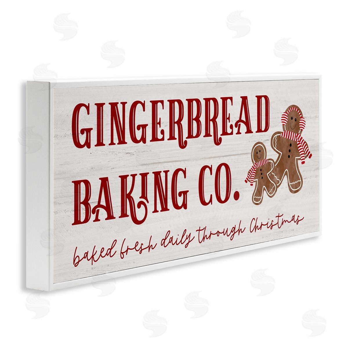 Natalie Carpentieri Gingerbread Baking Co Holiday White Framed Glicee Wall Art Print