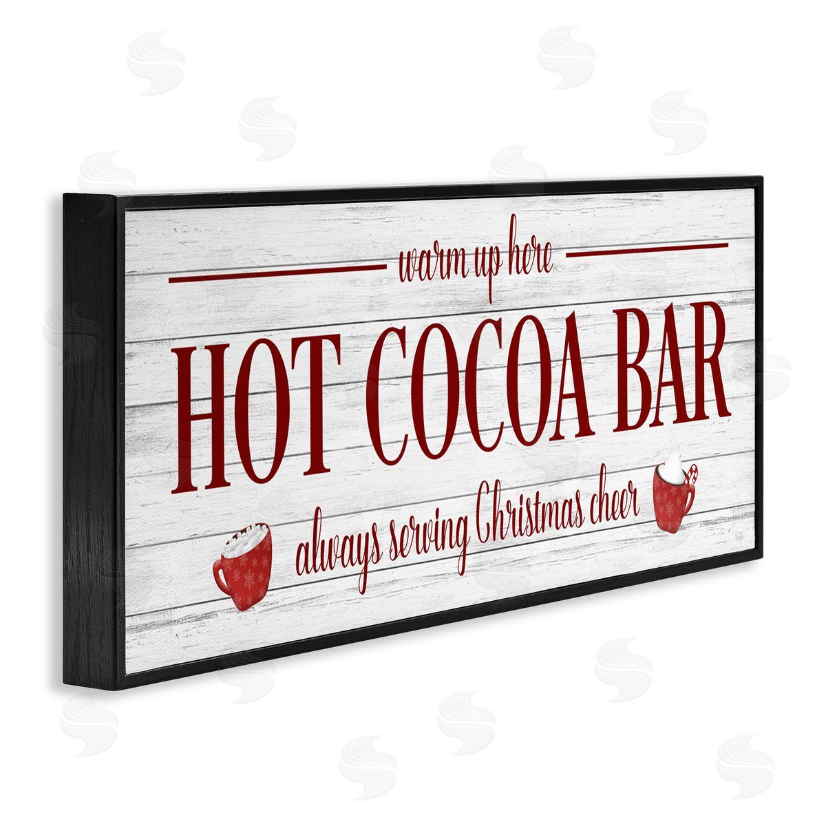 Hot Cocoa Bar Winter Beverage Black Frame Print Wall Art, Home Decor by Natalie Carpentieri