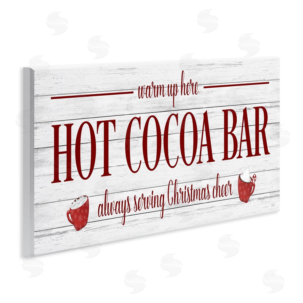 Hot Cocoa Bar Winter Beverage Wood Plaque Wall Art, Home Decor by Natalie Carpentieri