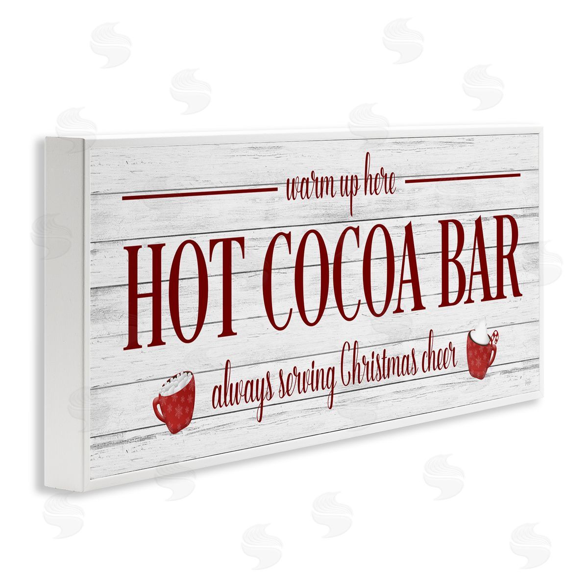 Hot Cocoa Bar Winter Beverage White Frame Print Wall Art, Home Decor by Natalie Carpentieri