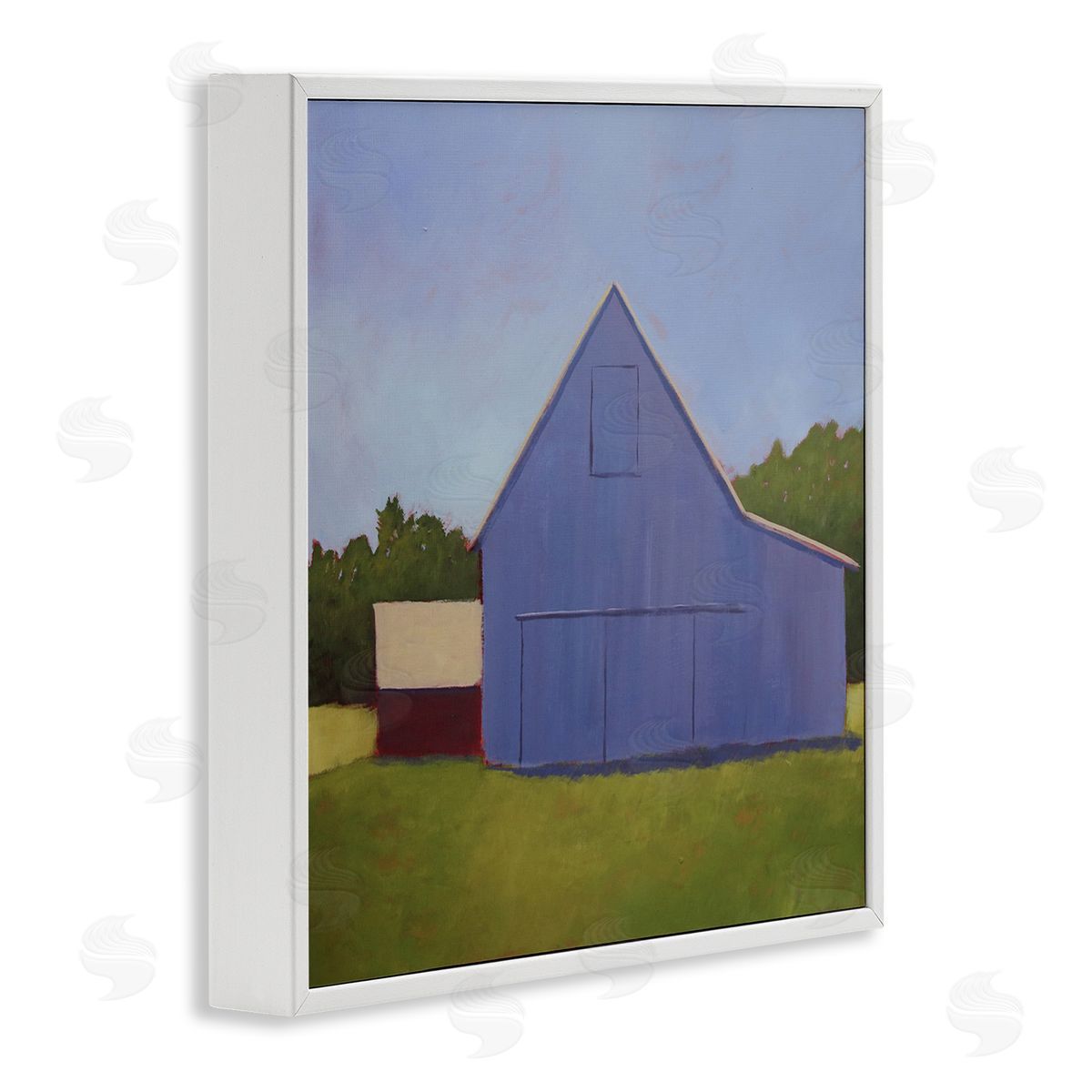 Carol Young Country Barn Grassland Landscape White Framed Glicee Wall Art Print