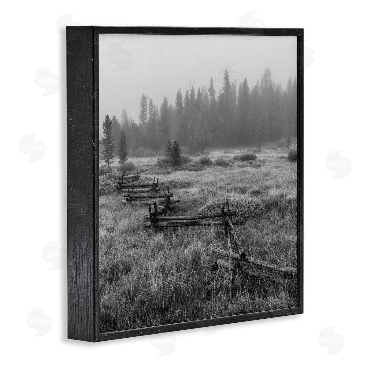 Steve Smith Dark Countryside Fence Photography Black Framed Glicee Wall Art Print