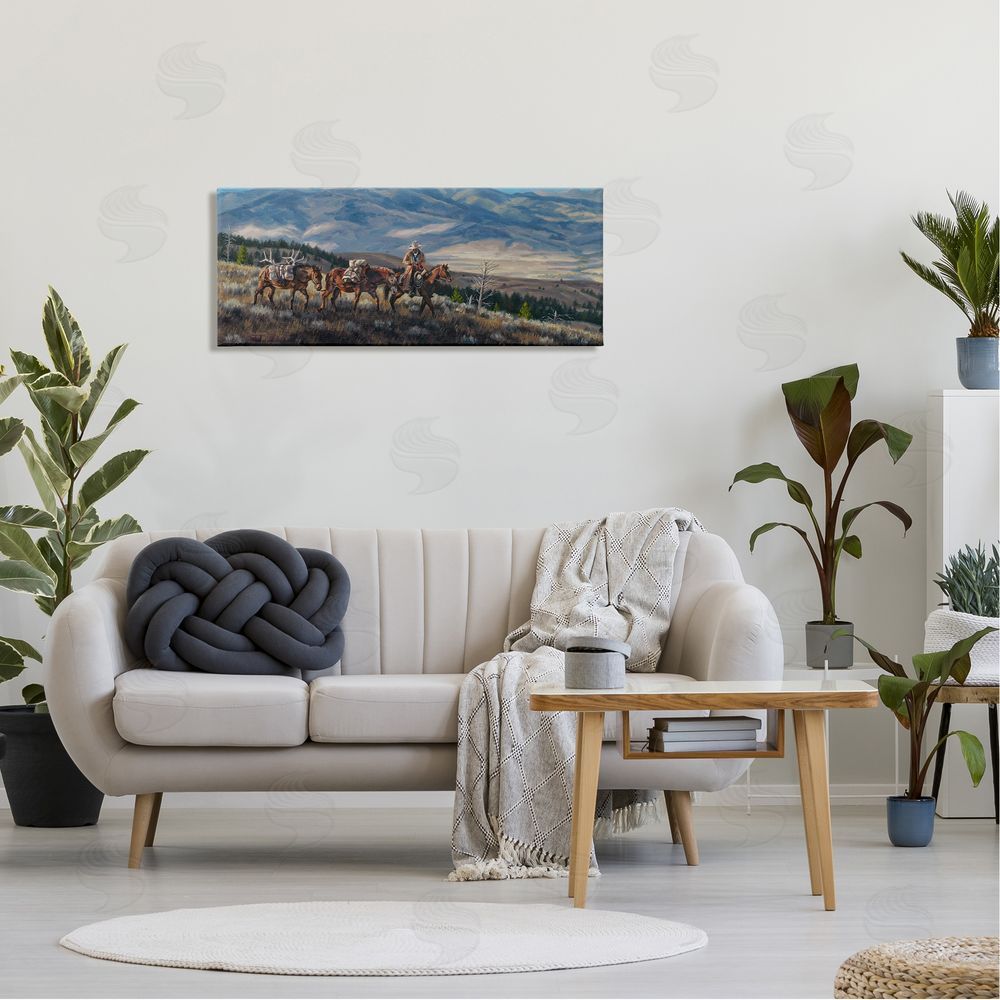 David Graham Bountiful Hunt Mountain Landscape Canvas Wall Art in Room