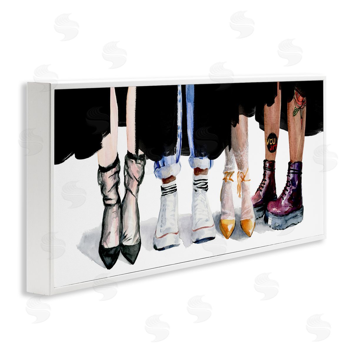 Jennifer Paxton Parker Trendy Fashion Shoes People White Framed Glicee Wall Art Print