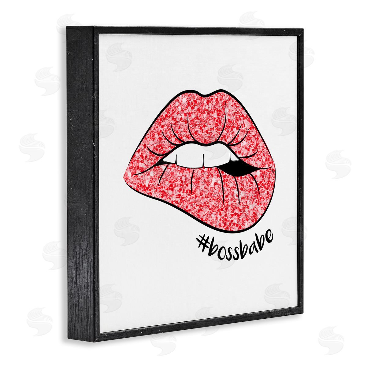 Martina Pavlova Hashtag Bossbabe Glam Lips Black Framed Glicee Wall Art Print