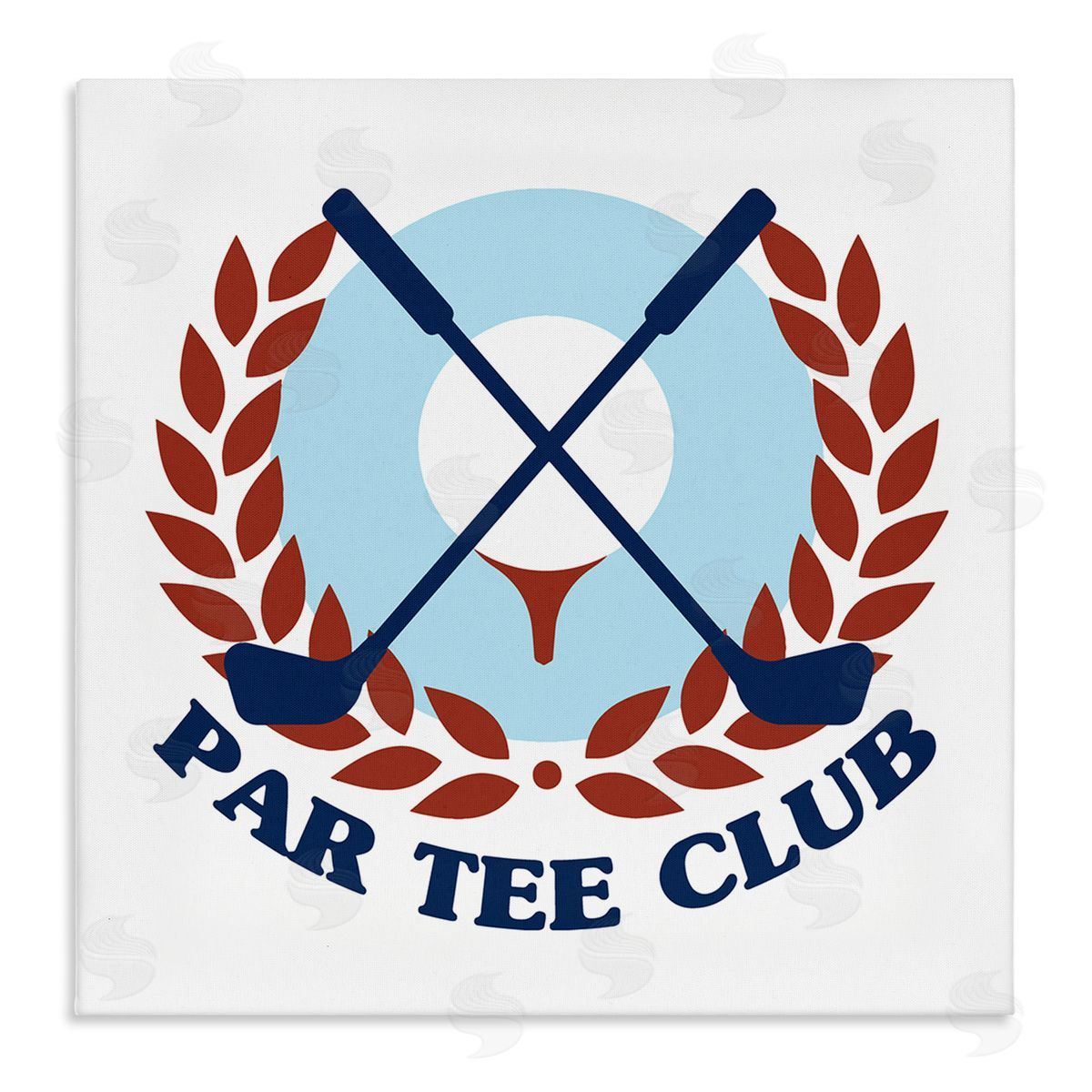Stupell Studio Par Tee Club Golfing Sports Laurel Stretched Canvas Wall Art Print