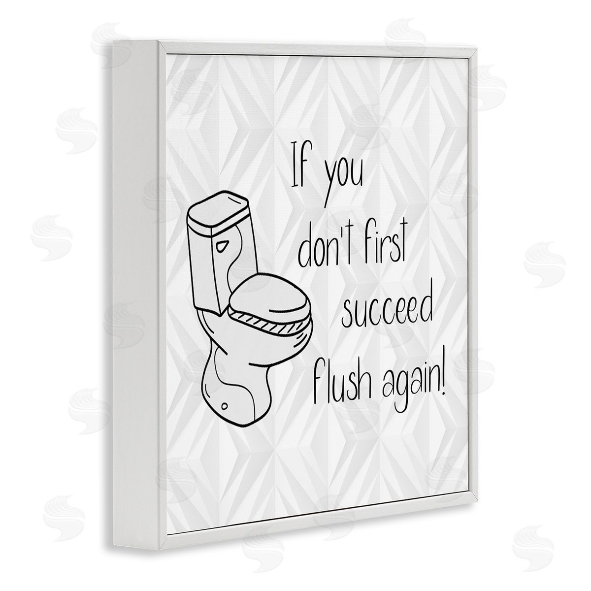 Susan Jill If You Don't Succeed Funny Bathroom White Framed Glicee Wall Art Print