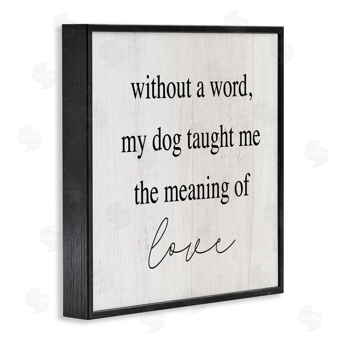 Stupell Studio Meaning Of Love Dog Pet Phrase Black Framed Glicee Wall Art Print