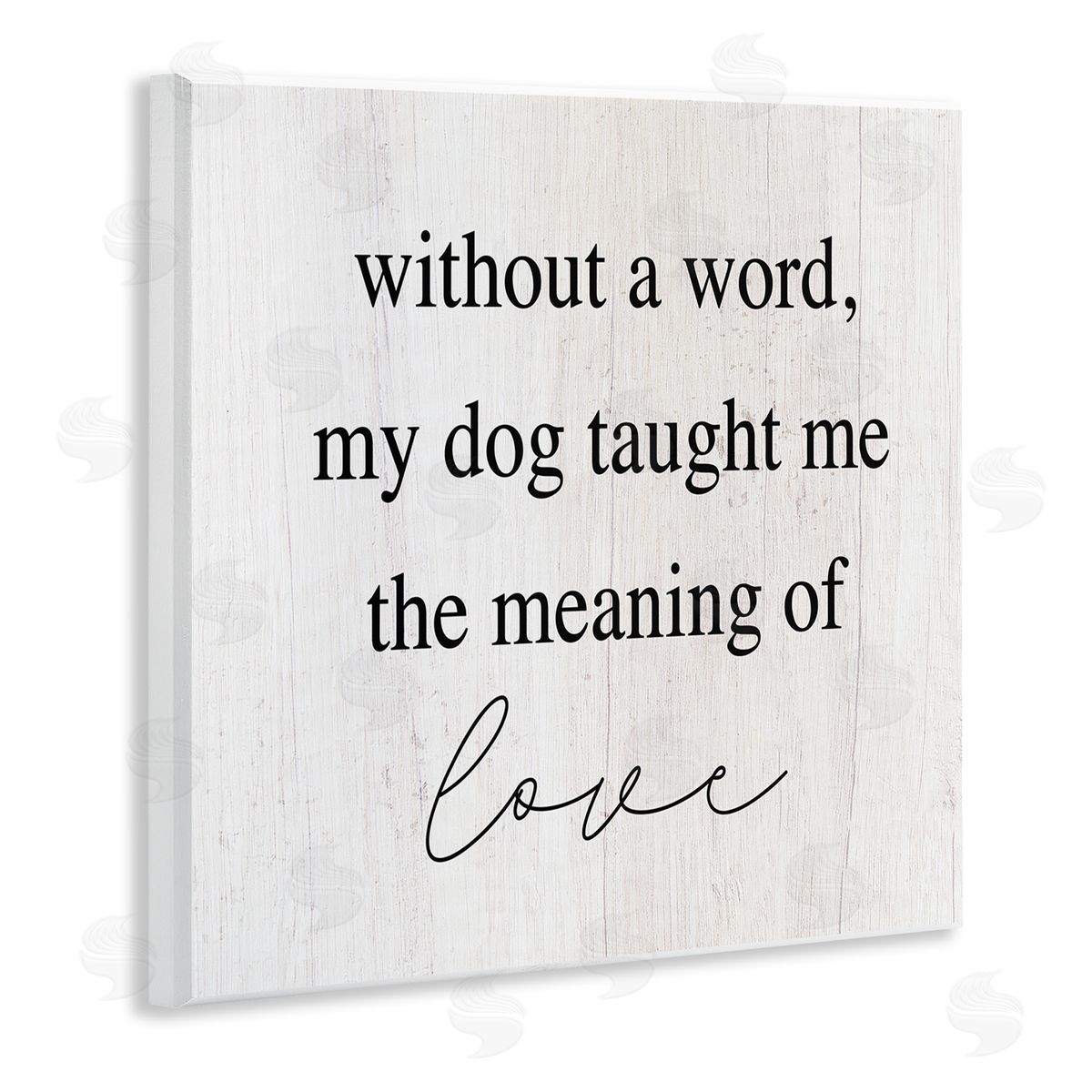Stupell Studio Meaning Of Love Dog Pet Phrase Wooden Wall Plaque Art Print
