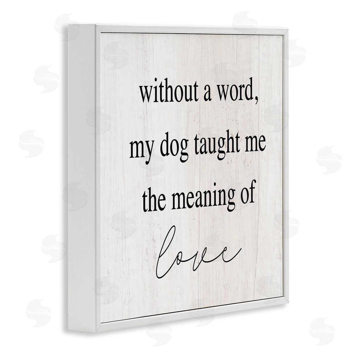 Stupell Studio Meaning Of Love Dog Pet Phrase White Framed Glicee Wall Art Print