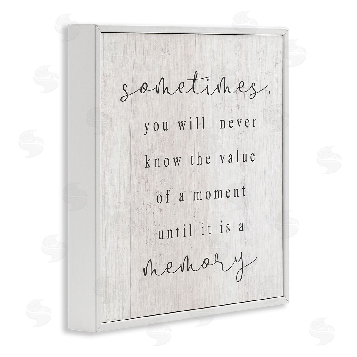 Stupell Studio Value Of A Moment Inspirational White Framed Glicee Wall Art Print