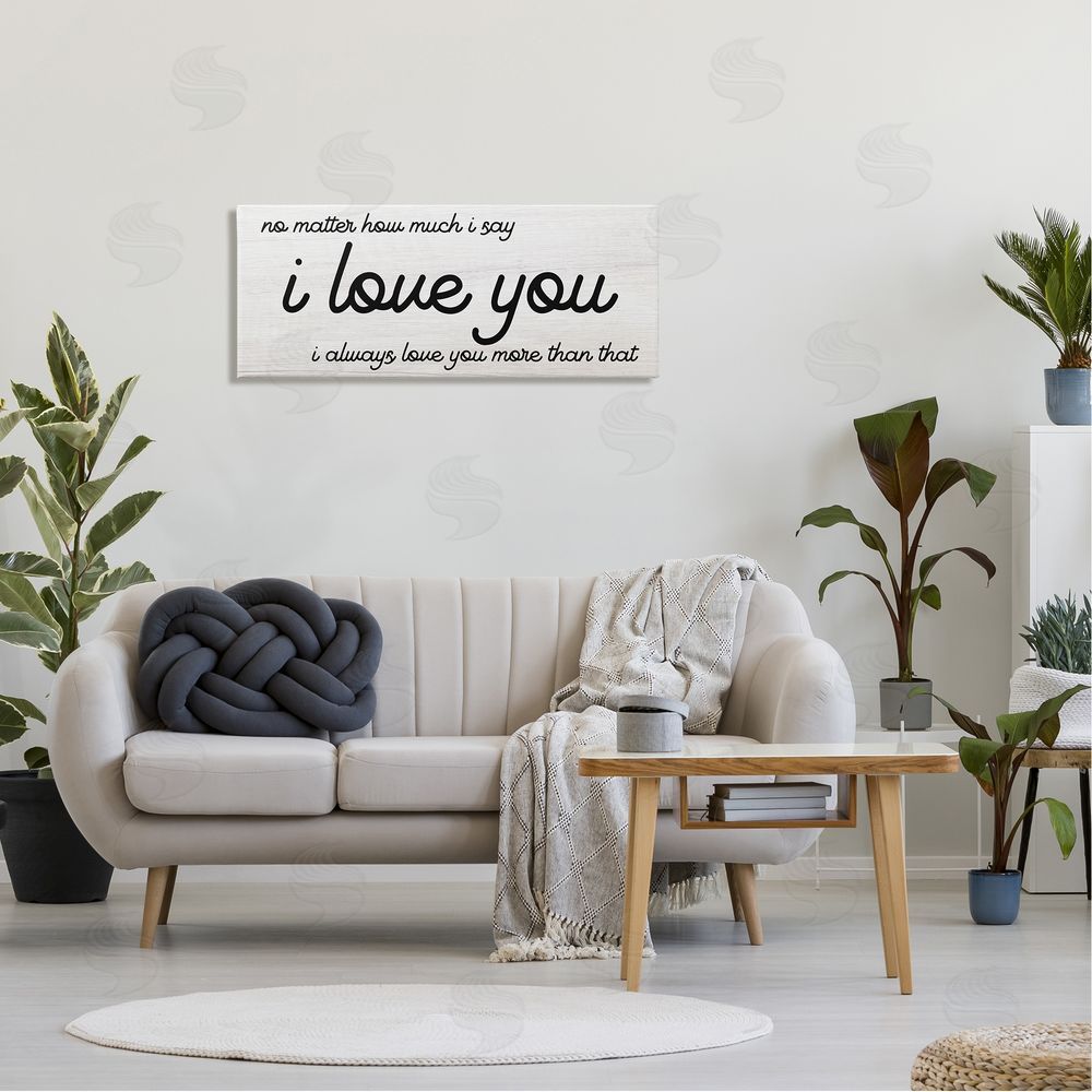 Stupell Studio I Love You More Romantic Canvas Wall Art in Room