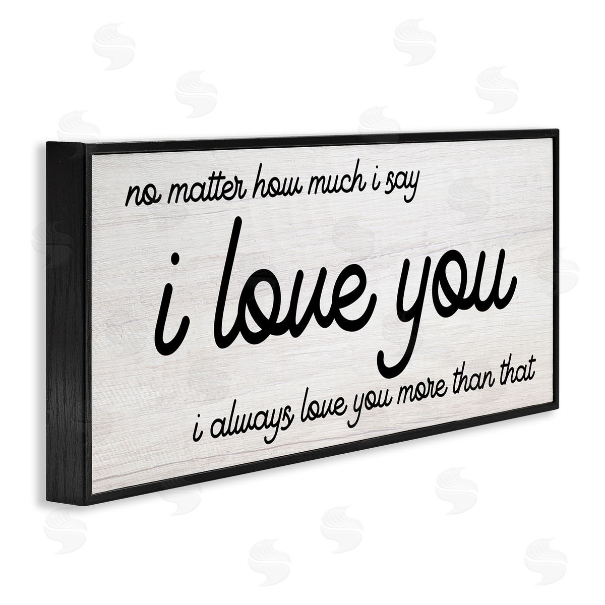 Stupell Studio I Love You More Romantic Black Framed Glicee Wall Art Print
