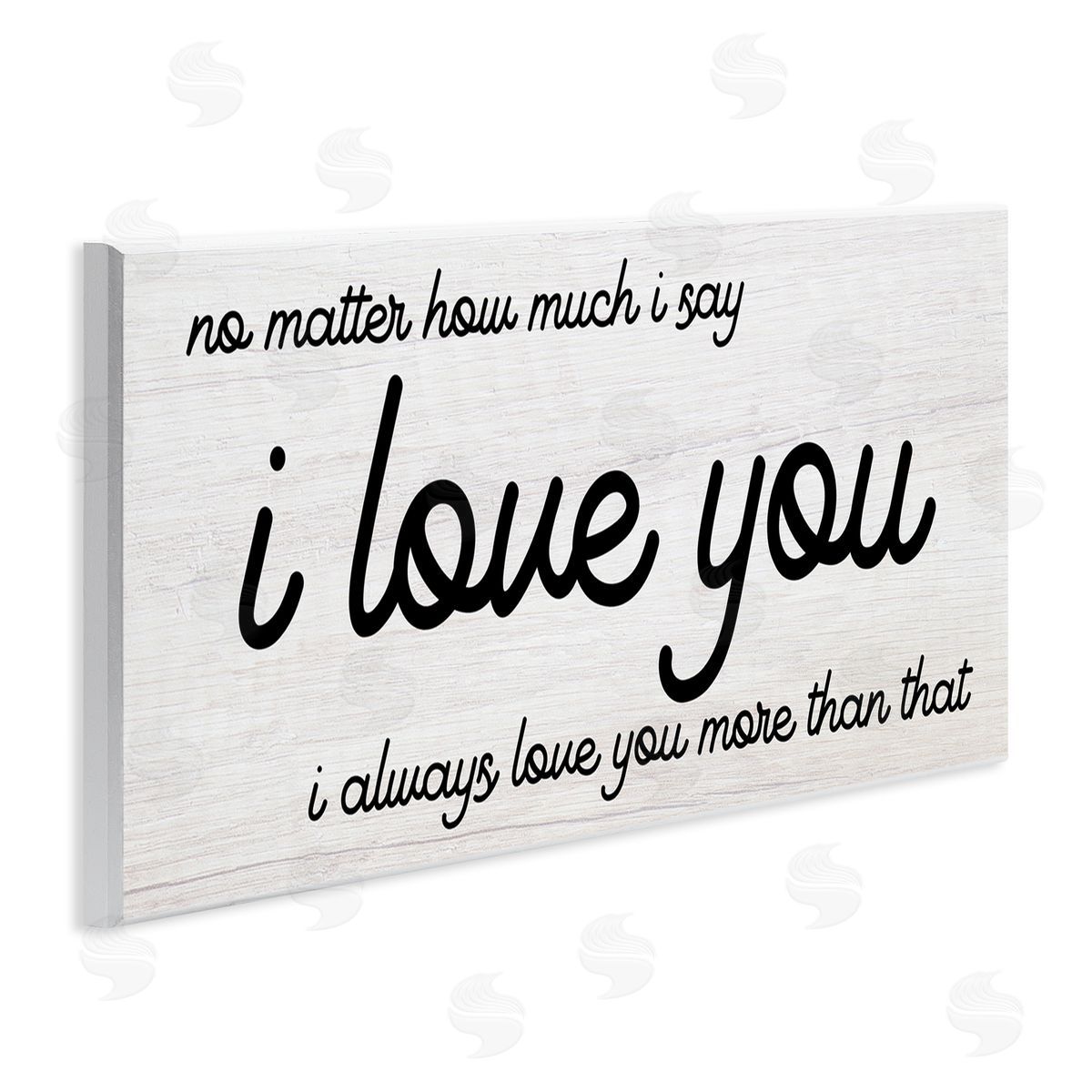 Stupell Studio I Love You More Romantic Wooden Wall Plaque Art Print